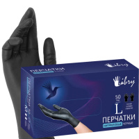 Перчатки нитриловые черные 3,5 гр. Libry, 50/500 пар/уп.