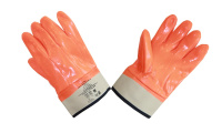 Перчатки ПВХ нефтеморозостойкие (крага, полный облив - мелкий песок)