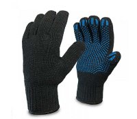 Перчатки полушерстяные двойные с ПВХ (уп.5/100 пар)