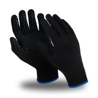 Перчатки МЕХАНИК БЛЭК нейлоновые с ПВХ арт. TNG-30/MG-114