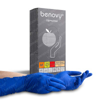 Перчатки латексные Benovy High Risk 13 гр. 25 пар/уп.  Перчатки латексные Benovy High Risk 13 гр. 25 пар/уп.